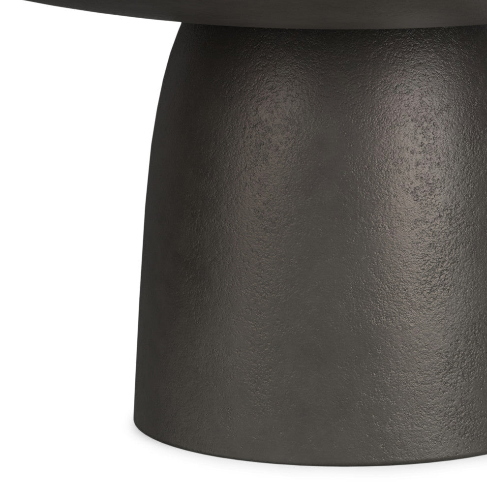 Alexa Cast Aluminum Coffee Table in Black Nickel