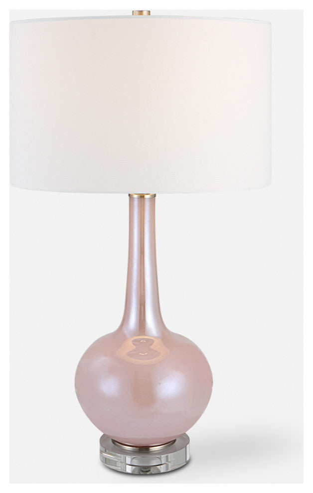 Uttermost Rosa Pink Glass Table Lamp