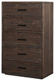 Modus McKinney 5 Piece E King Platform Bedroom Set, Espresso Pine