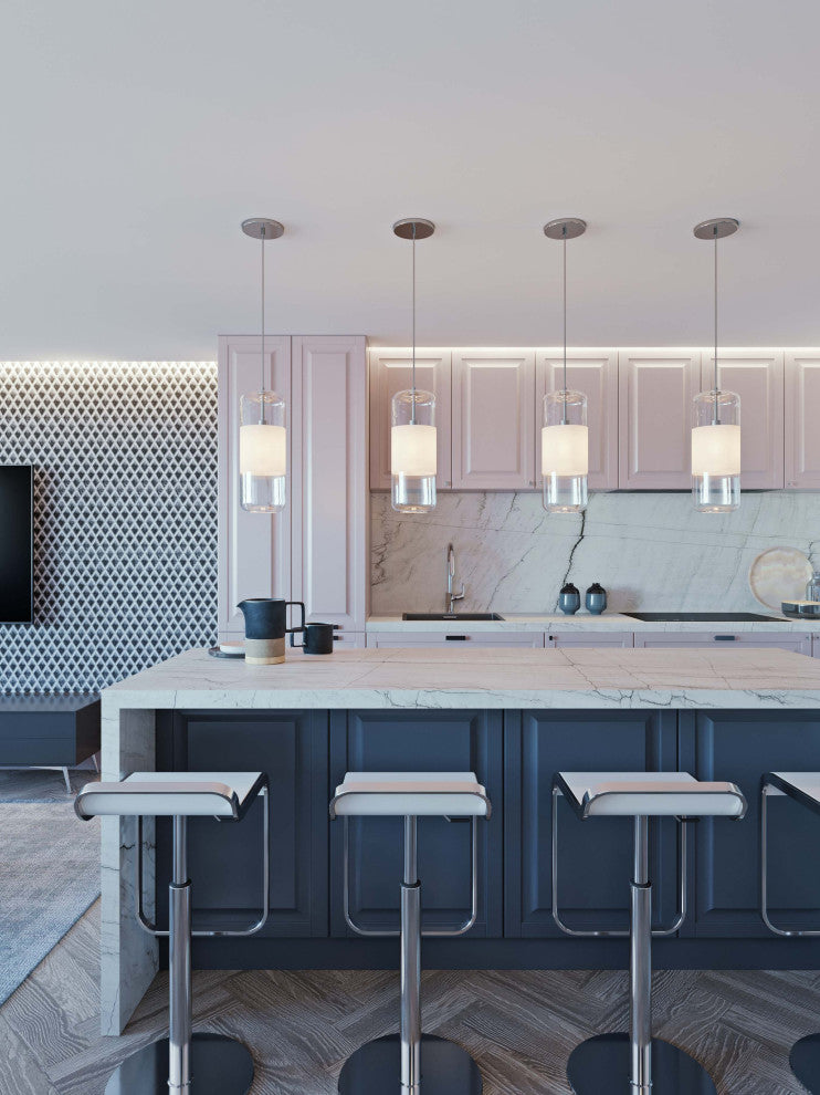 Hermosa Pendant LED 10W - Satin Nickel, Clear