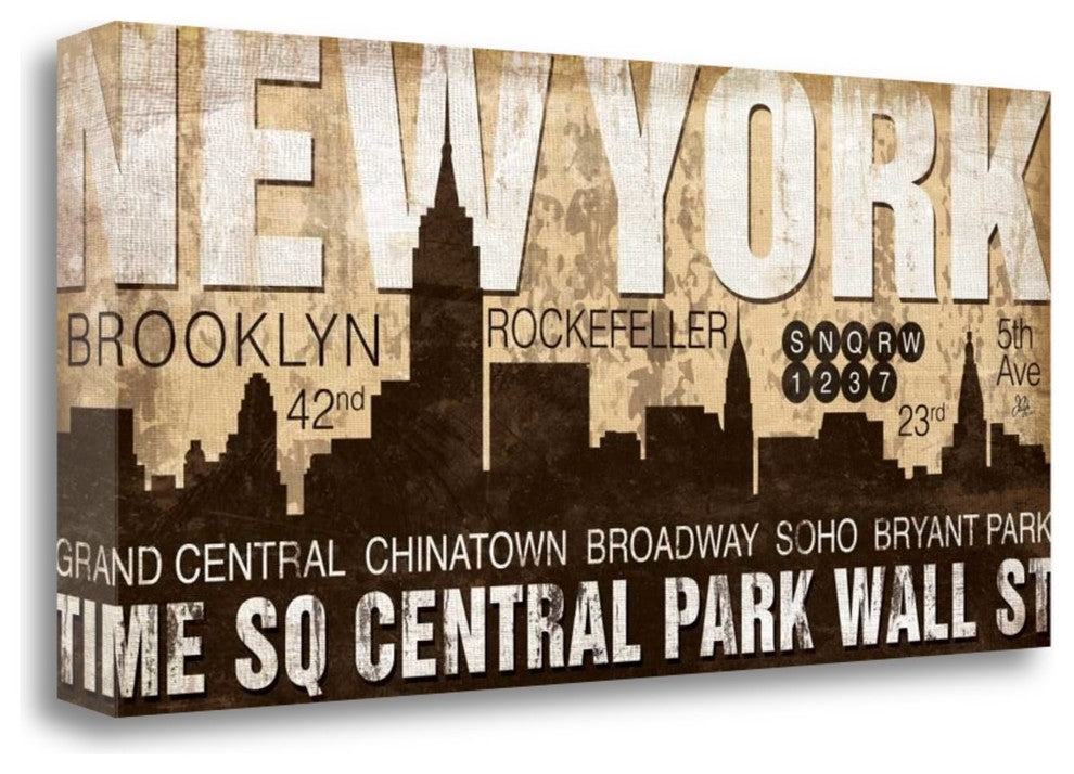 "New York" By Jennifer Pugh, Giclee Print on Gallery Wrap Canvas, Ready to Hang