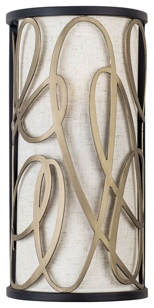 Scribble 2-Lt Sconce - Matte Black/Artifact