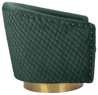 Giada Quilted Swivel Tub Chair Emerald