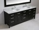 London 84" Double Sink Vanity Set, Espresso Finish