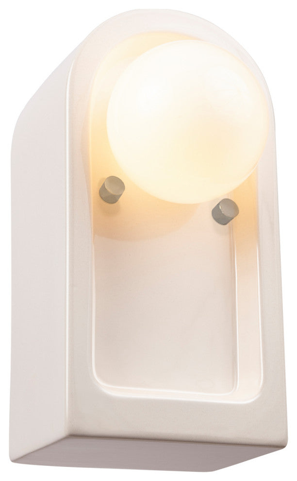 Arcade Wall Sconce, Gloss White