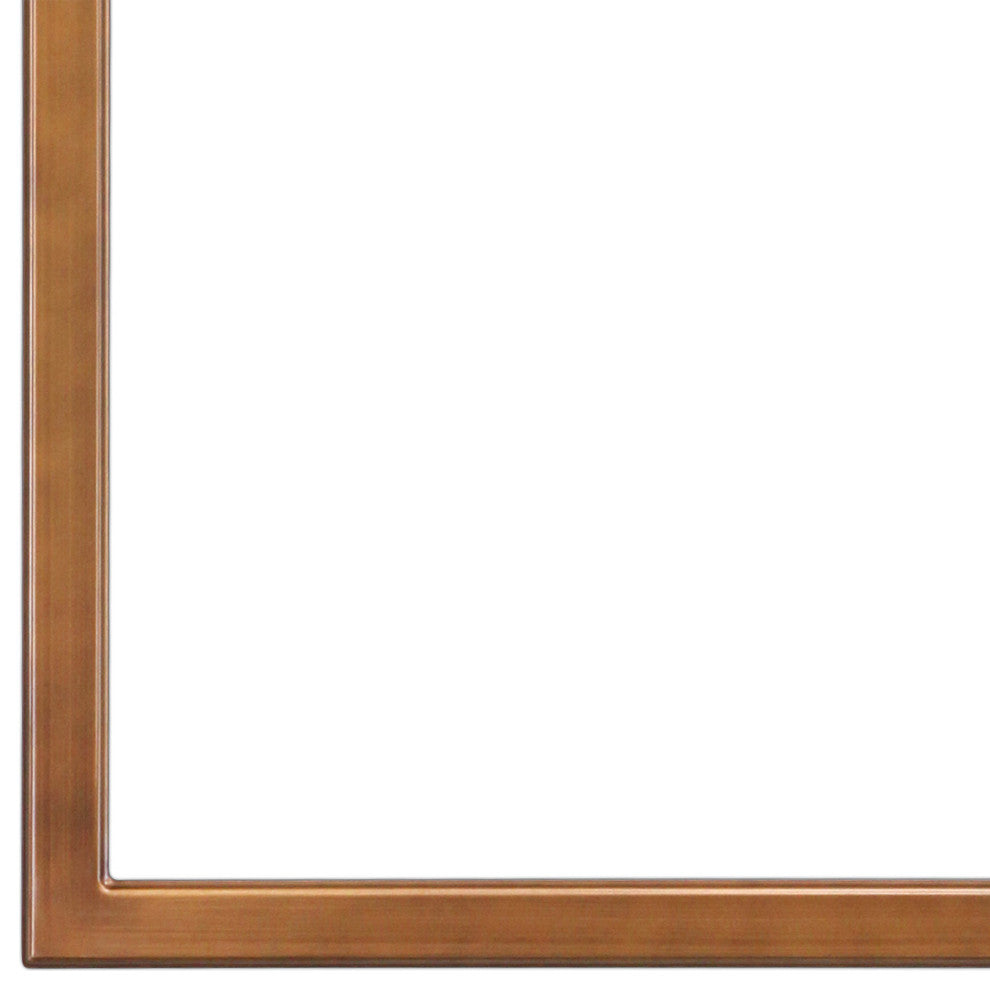 Pescara Framed Mantel Mirror, Crescent Cathedral, 38.4"x27.4", Autumn Bronze