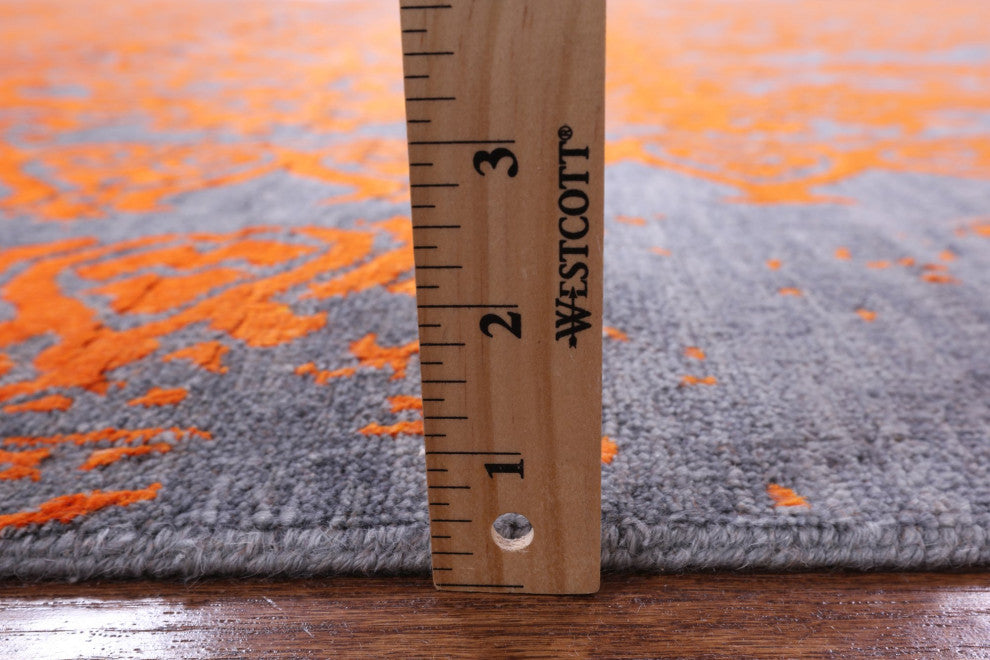 7' 11" X 10' 0" Persian Wool and Silk Hand Knotted Rug Q7091
