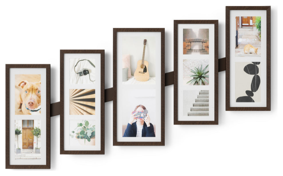 Umbra Shuffle Gallery Frame Set of 5 Aged Walnut