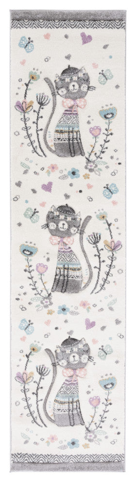 Safavieh Carousel Kids Collection CRK187A Rug, Ivory/Pink, 2'3" X 6'