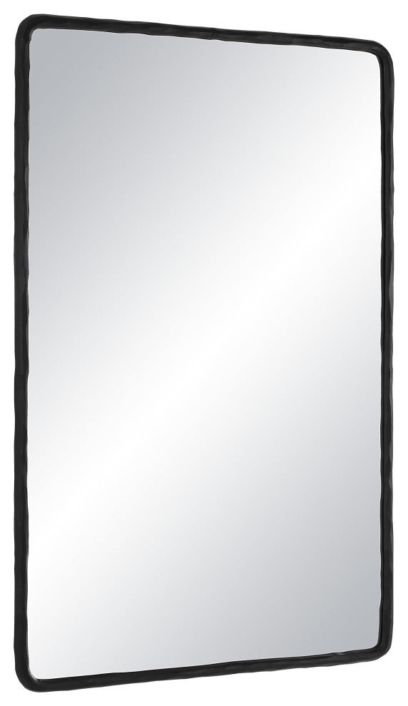 Jorah 36" Tall Rectangle Wall Mirror, Black