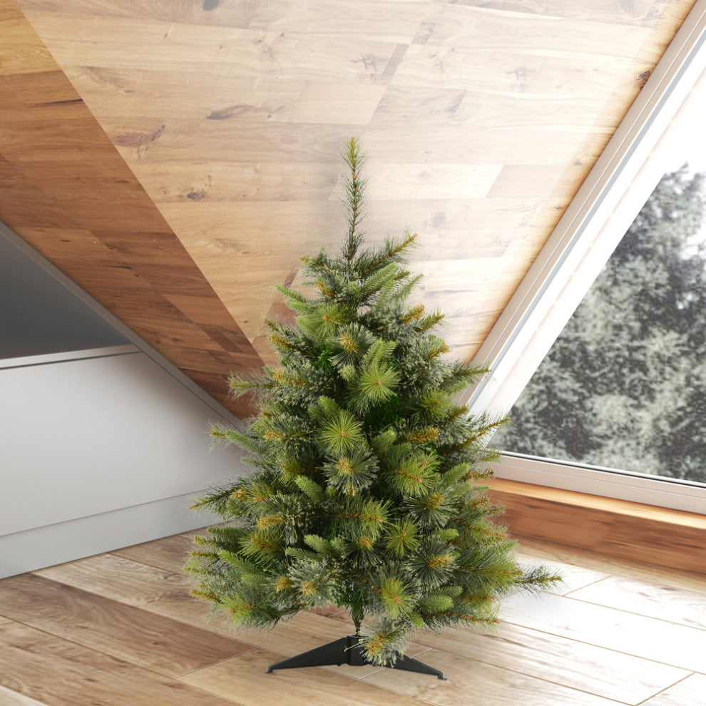 Vickerman A118230 3' Cashmere Pine Artificial Christmas Tree, Unlit