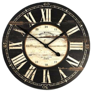 Wooden Clock, Black