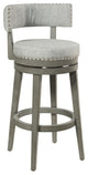 Hillsdale Furniture Lawton Wood Bar Height Swivel Stool, Antique Gray With...