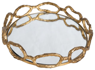 Uttermost Cable Chain Mirrored Tray