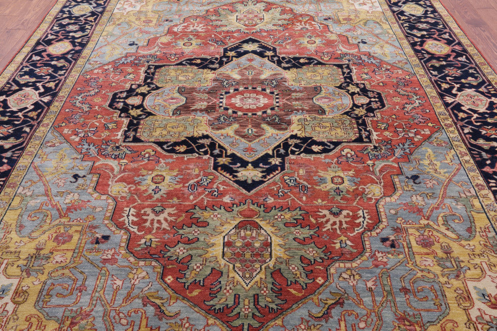 Handmade Persian Fine Serapi Wool Rug 8' 11" X 11' 11" - Q14702