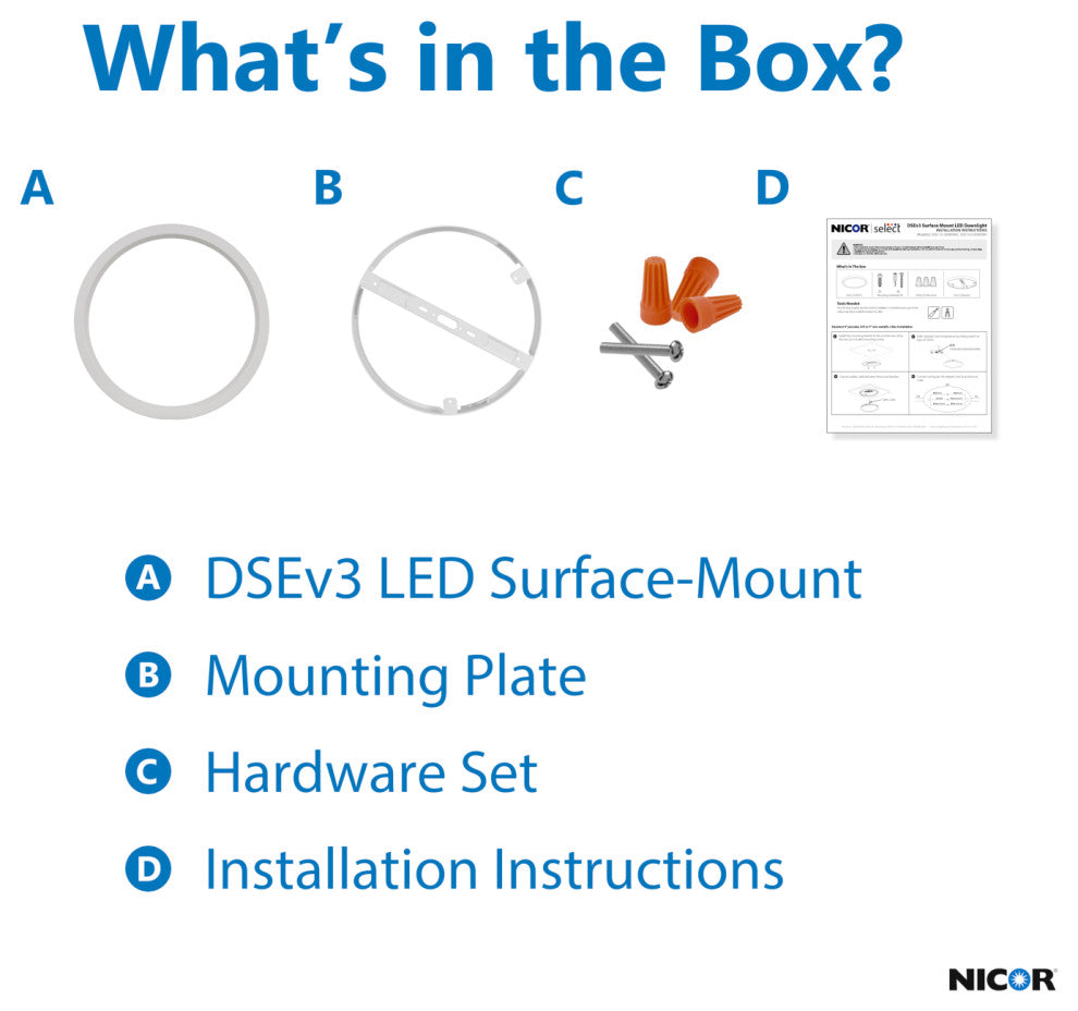 DSE 11" White Round Selectable LED Surface Mount Downlight