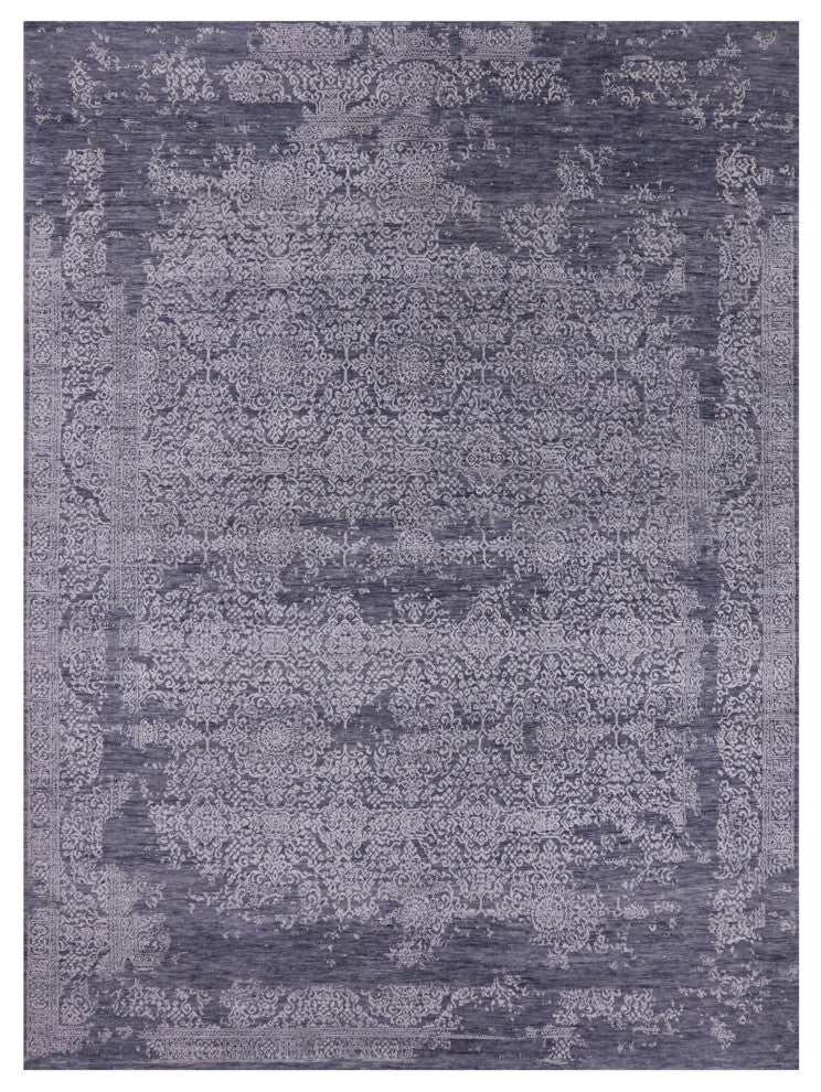 Persian Hand-Knotted Wool and Silk Rug 7' 10" X 10' 7" Q6256