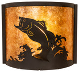 11 Wide Leaping Bass Wall Sconce
