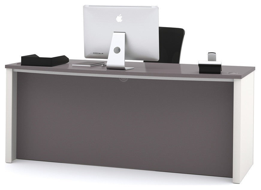 Bestar Connexion Executive Desk, Slate And Sandstone