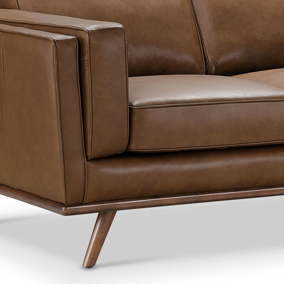 Positano Leather Sofa, Camel