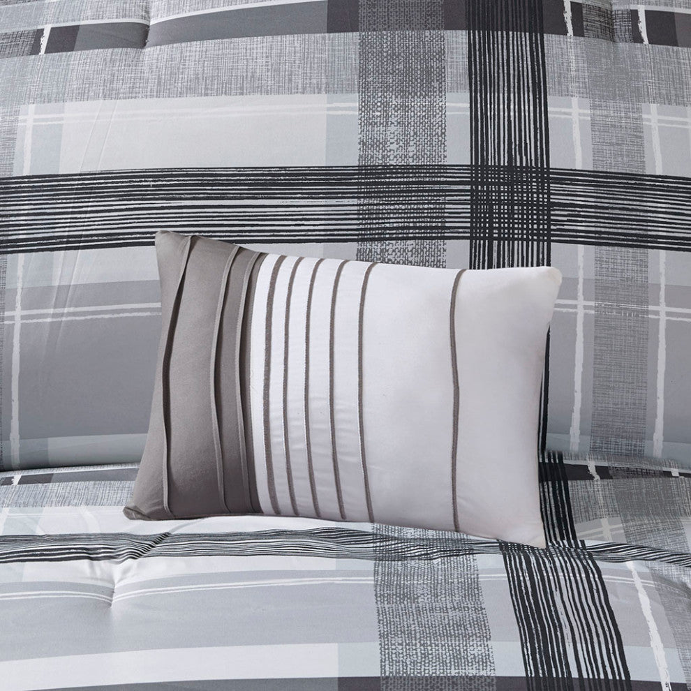 Intelligent Design Rudy Plaid Comforter Set, Black
