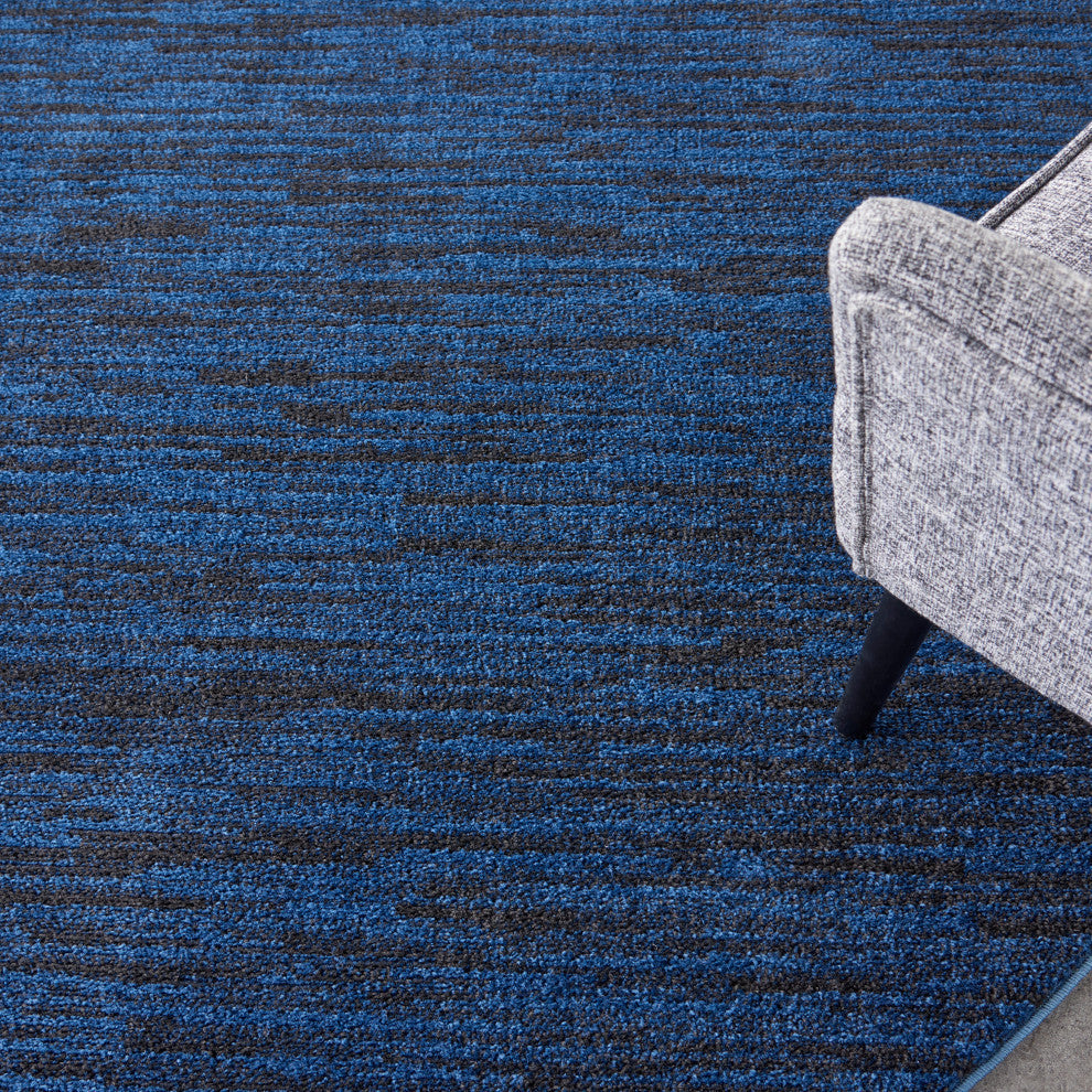 Nourison Essentials 8' x Round Midnight Blue Outdoor Area Rug