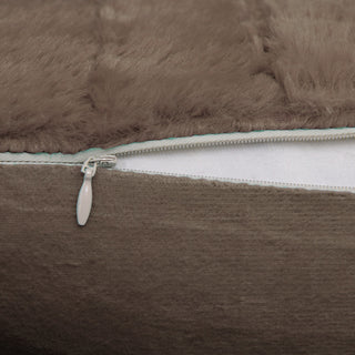 Rabbit Faux Fur Throw Blanket With 2 Pillows, Carafe