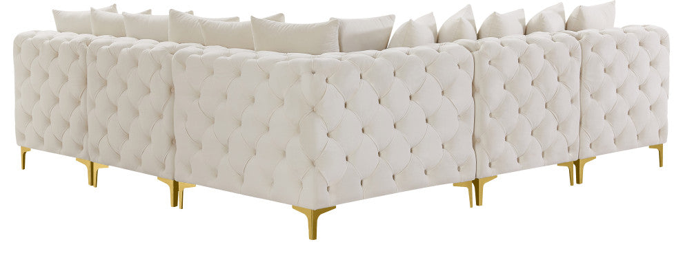 Tremblay Modular Sectional, Cream, L-Shaped, 5-Piece: Armless (4), Corner (1)
