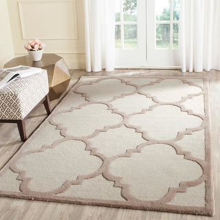 Safavieh Cambridge Cam140P Geometric Rug, Ivory/Beige, 8'0"x8'0" Round