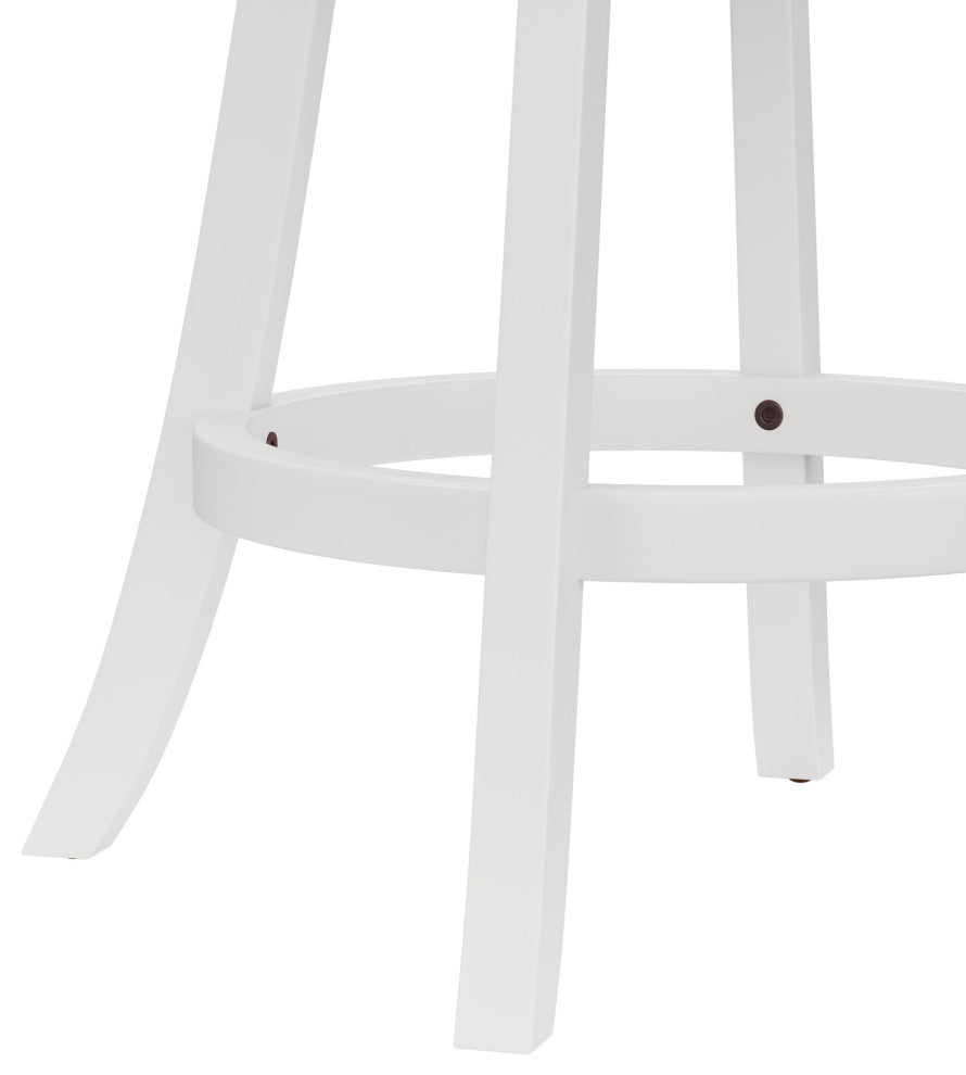 Fairfox Wood Swivel Stool, White, Counter Stool