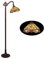 Chloe Lighting Anisoptera Purity 1 Light Antique Reading Floor Lamp 11" Shade