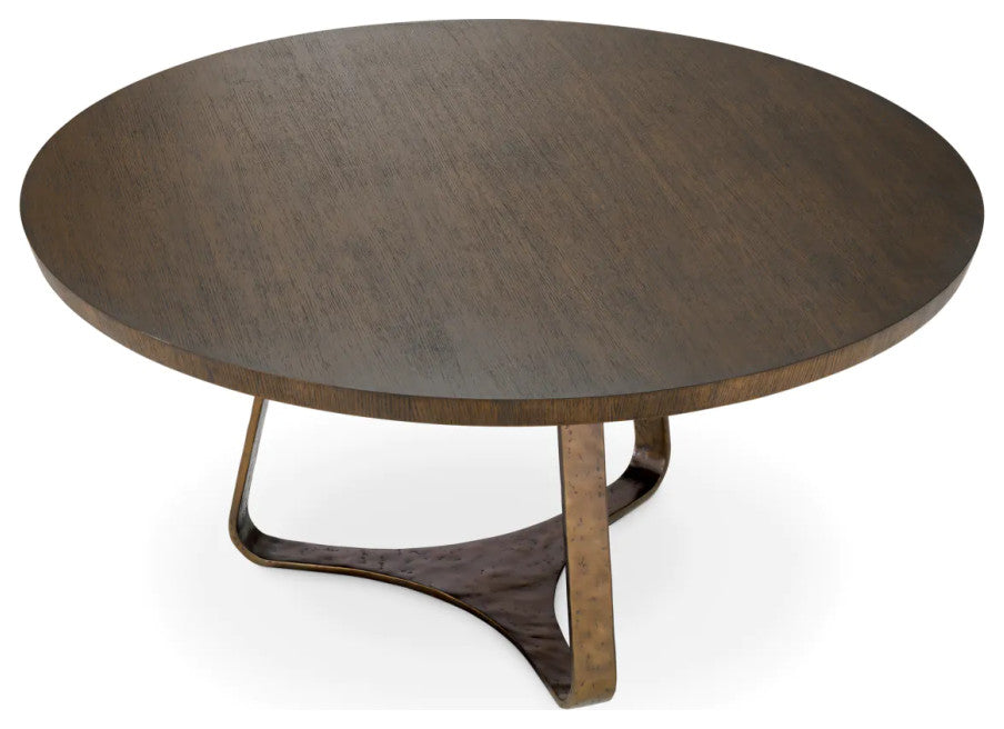 Aluminum Base Dining Table, Eichholtz Cambronne