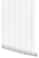 Herringbone Tile Pattern Peel-and-Stick Vinyl Wallpaper, 24"w X 60"h