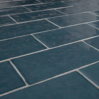 Castillo Glossy Ceramic Wall Tile, Denim