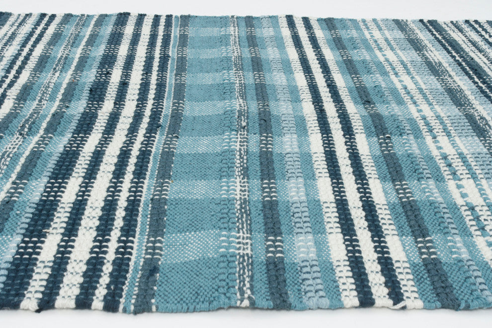 NuStory Lakehouse Hand-Made Basic Area Rug in Blue, 3' x 5'