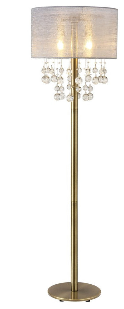 Charlotte 61" 2-Light LED Floor Lamp Bubble Balls With Dimmer Swtich