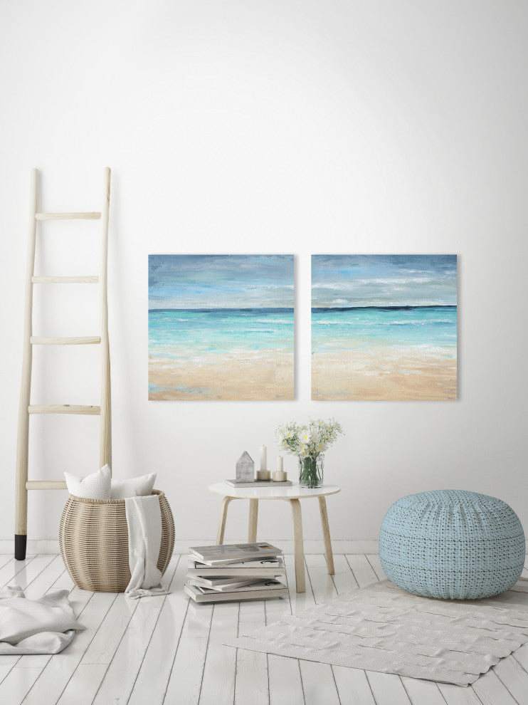 Blue Coast Diptych, 80"x40"