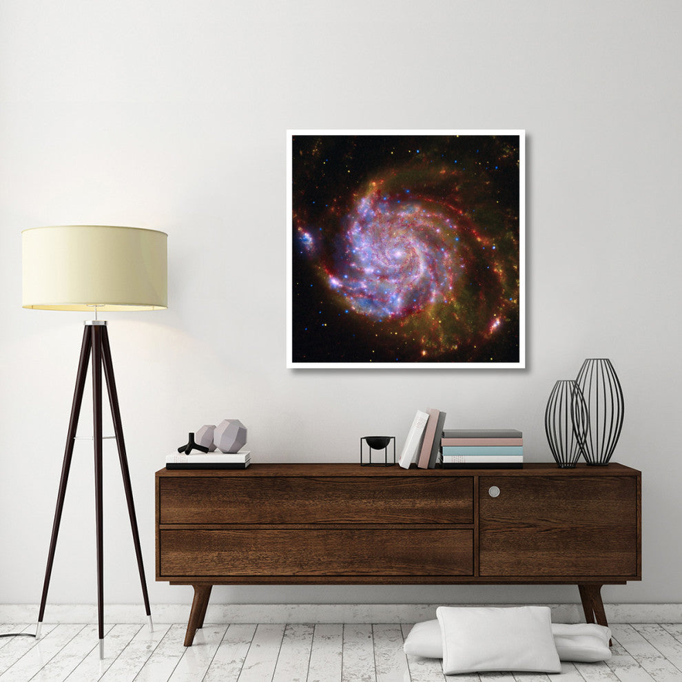 "Spitzer-Hubble-Chandra Composite of M101" Digital Paper Print by NASA, 42"x42"