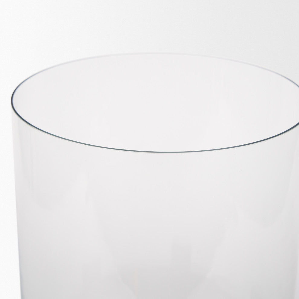 Price Large Antiqued Gold Metal With Glass Hurricane Candle Holder