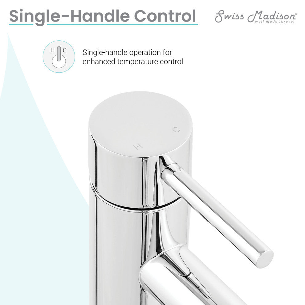 Ivy Single Hole Single Handle Bathroom Faucet, Chrome