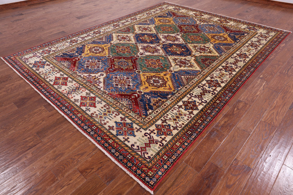 Super Kazak Hand-Knotted Wool Rug 7' 10" X 10' 6" Q5216