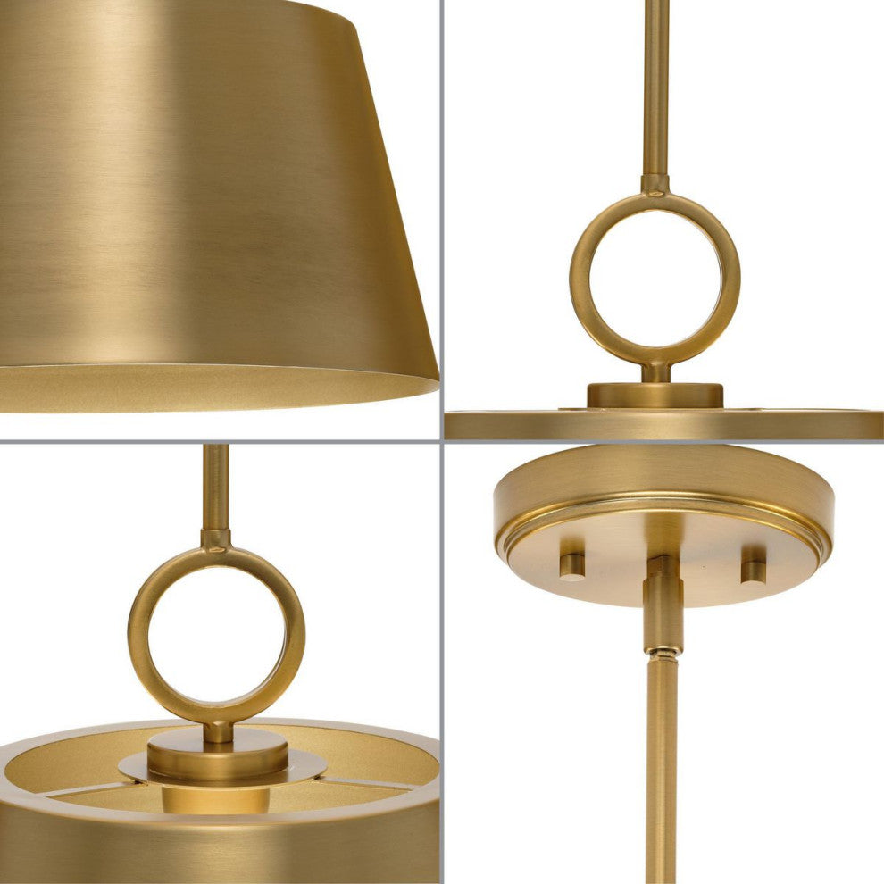 Parkhurst Collection One-Light Brushed Bronze Metal Pendant Light
