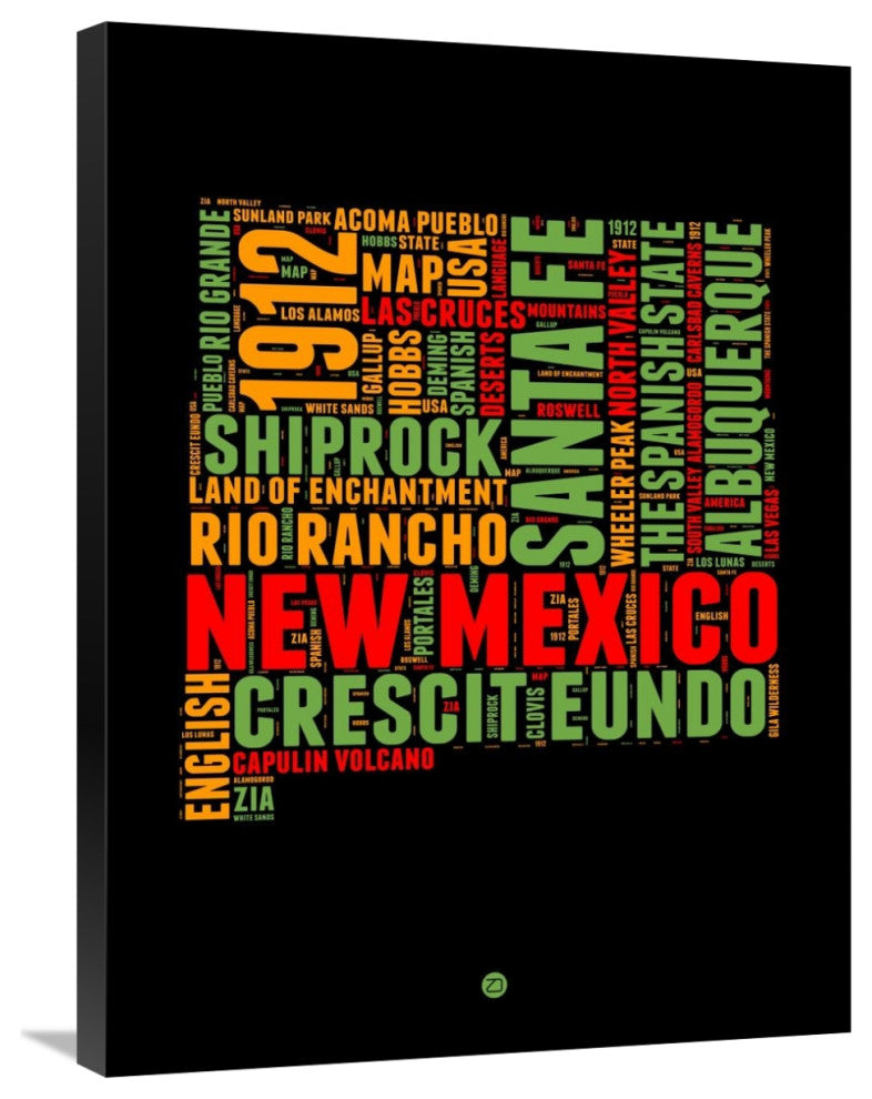 "New Mexico Word Cloud 1" Fine Art Print