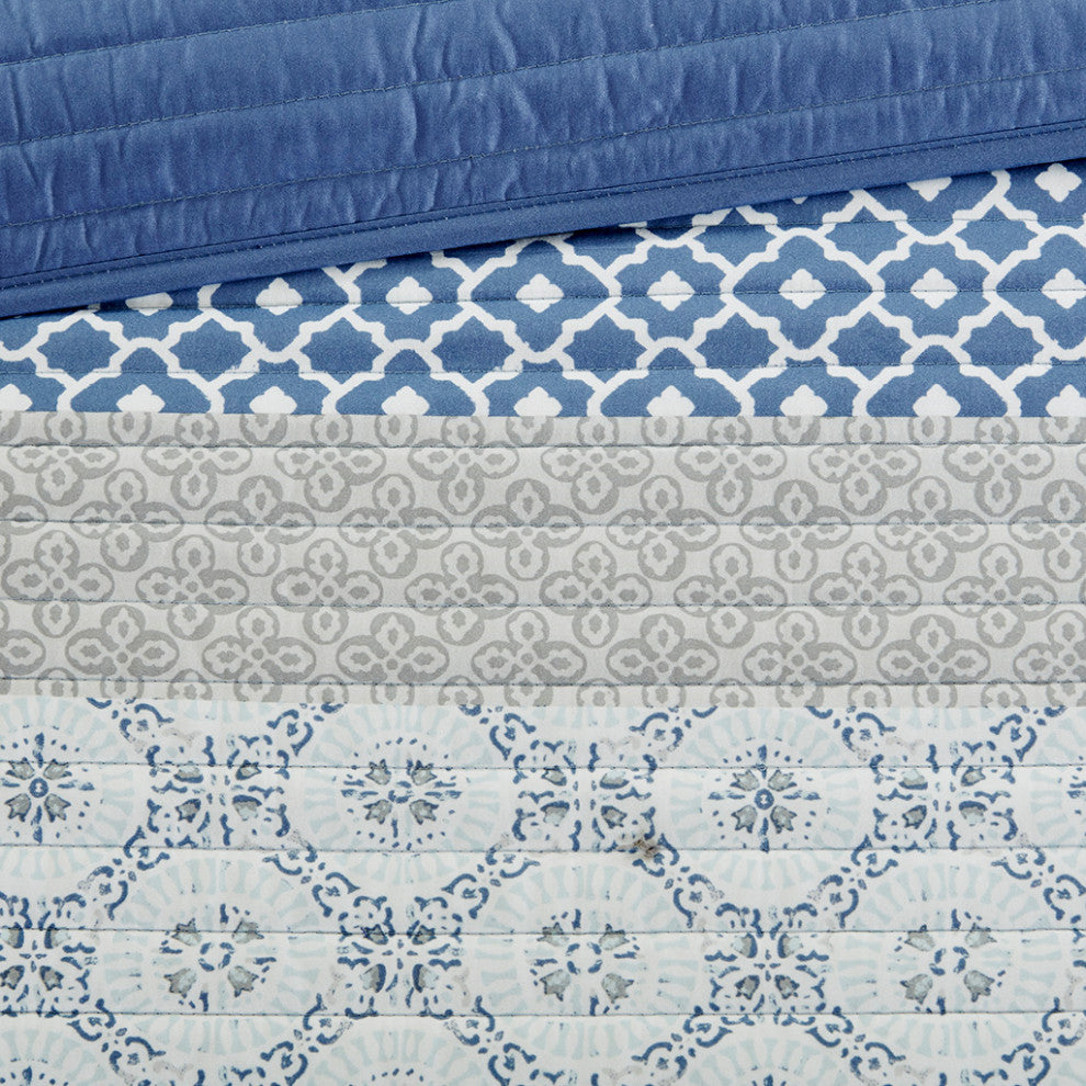 Madison Park Essentials Sybil 6 Piece Quilt Set With Cotton Bed Sheets