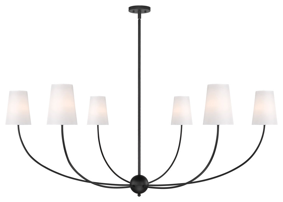 Z-LITE 6-Light Chandelier, Matte Black