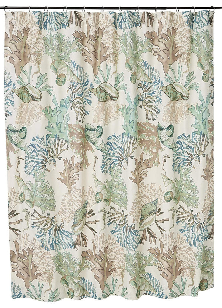 Greenland Home Fashions Atlantis Shower Curtain 72"x72" Jade