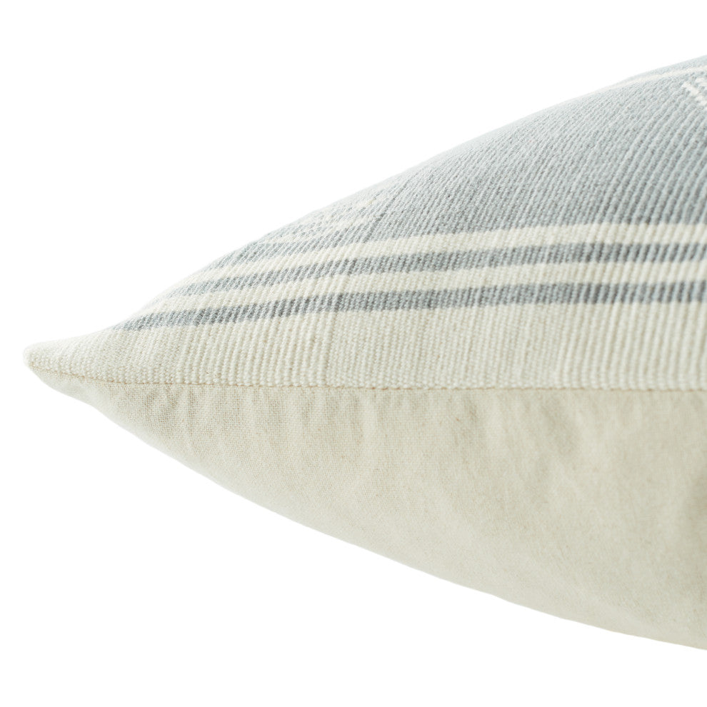 Jaipur Living Sanis Tribal Light Gray/Cream Poly Fill Pillow 18" Square