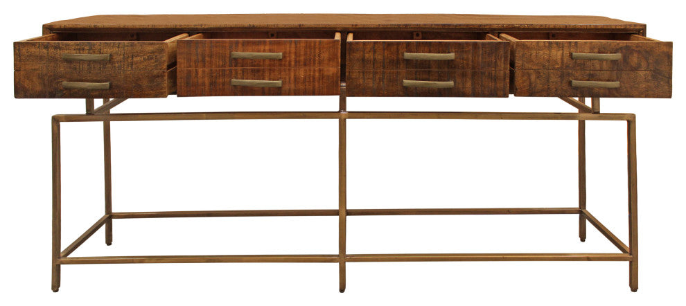 Goldbust Console Table with 4 Drawers