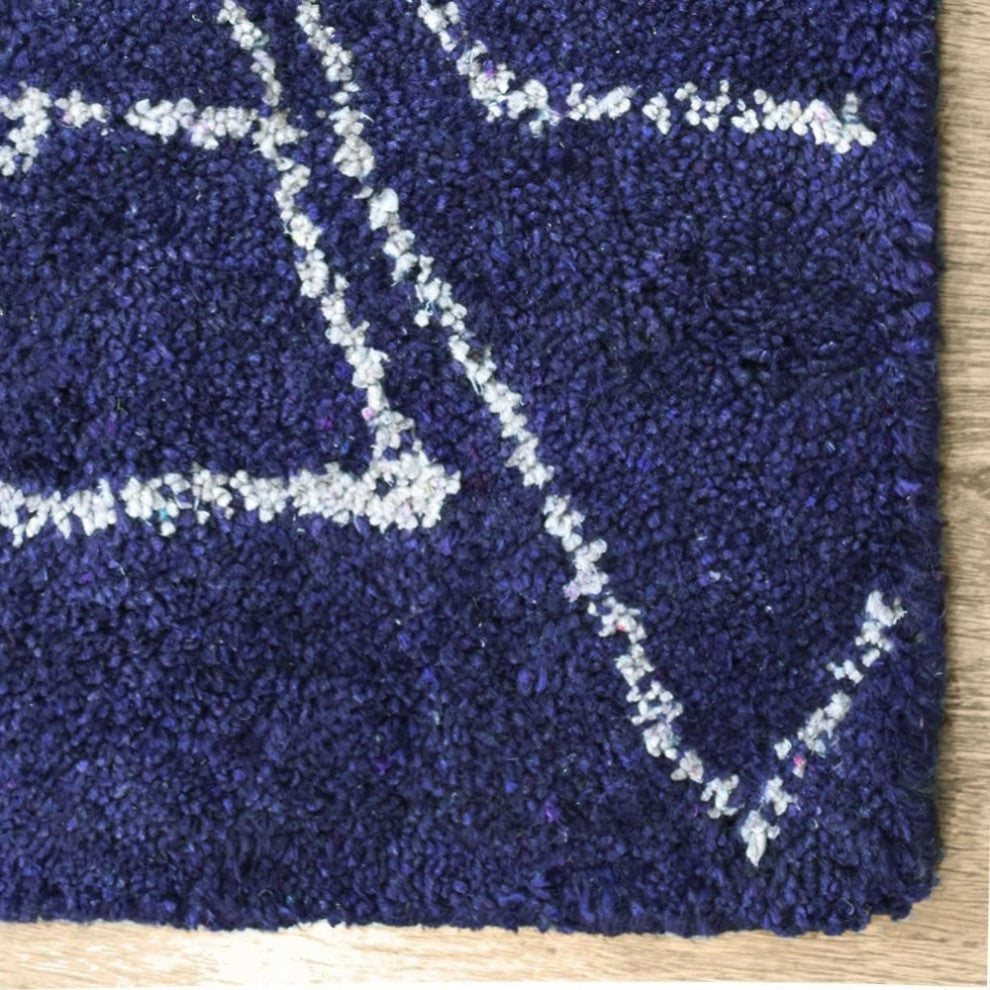 HAND KNOTTED LOOM SILK ECO-FRIENDLY RUGS-5'x8',Rectangle,Blue Beige,Contemporary