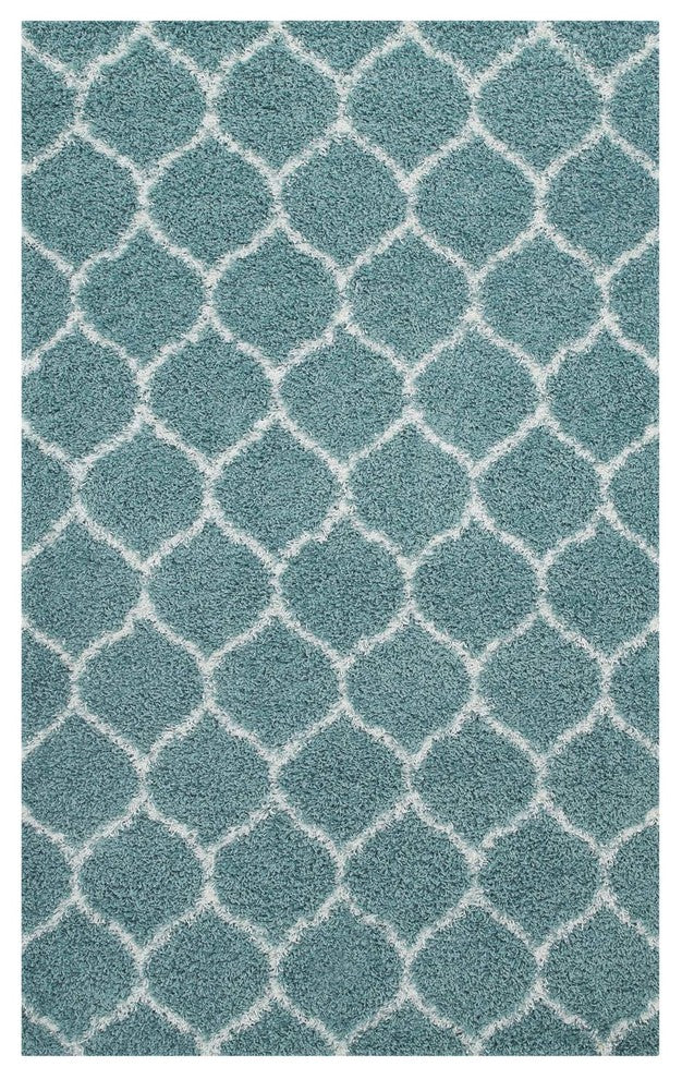 Solvea Moroccan Trellis 5x8 Shag Area Rug